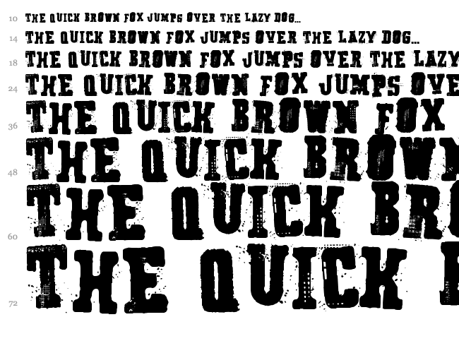 Secret Agency font waterfall